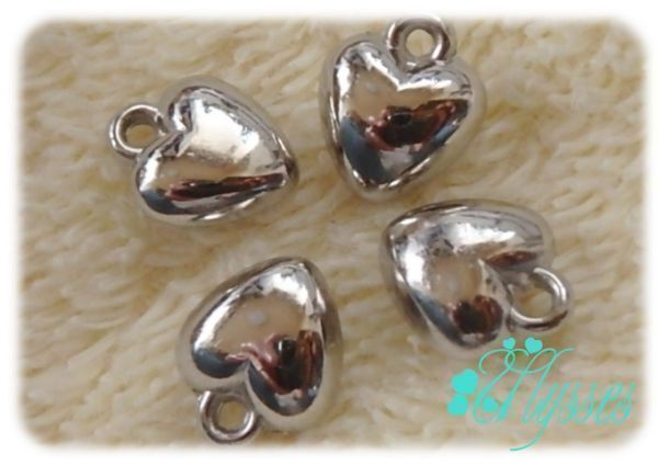 ■ビーズ■の■CCBぷっくりハートチャームシルバー★50個★プラ★説明文・自己紹介は必ずお読みください拍卖