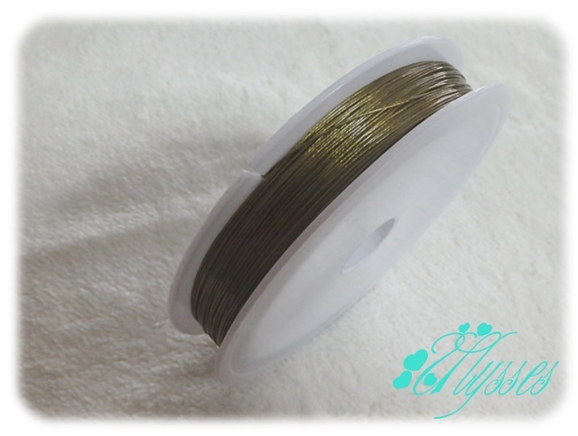 ★アクセ★69★ゴールド0.45mmナイロンコートワイヤー50m★説明文・自己紹介は必ずお読みください拍卖