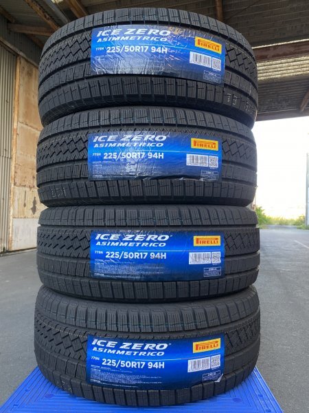 【法人宛限定送料無料】PRM50R17-49 PIRELLI 225/50R17 94H ICE ZERO ASIMMETRICO 4本セット 2022年製拍卖