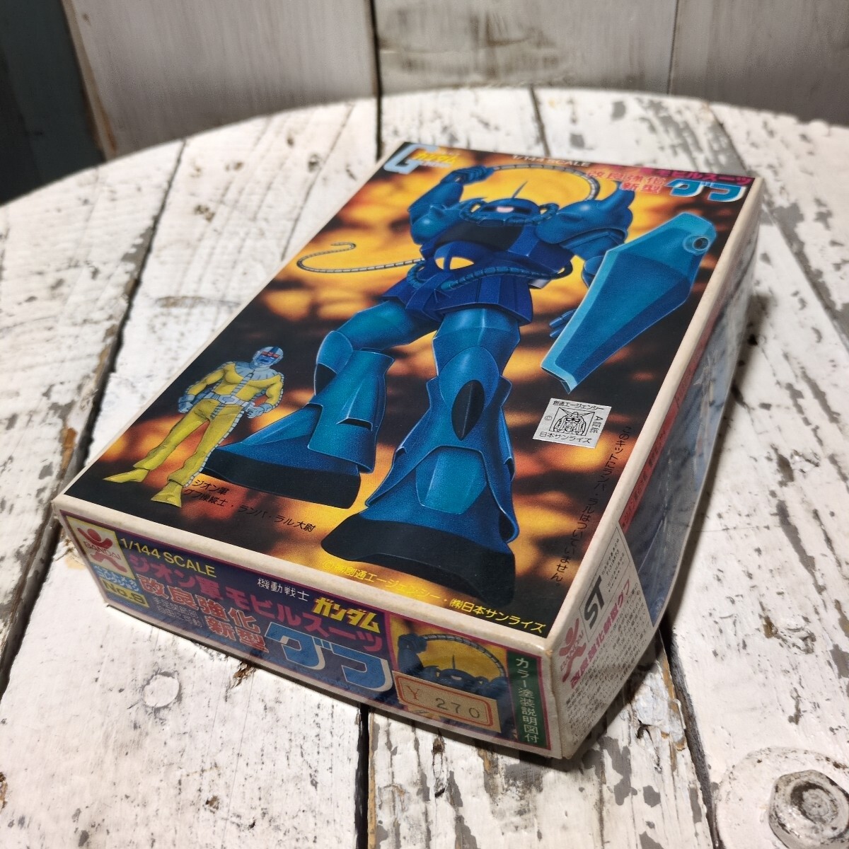 未組立 ★ バンダイ BANDAI 機動戦士 ガンダム『 改良強化 新型 グフ 1/144 』初期 バンザイ マーク 旧キット 昭和 当時物 JAPAN 拍卖