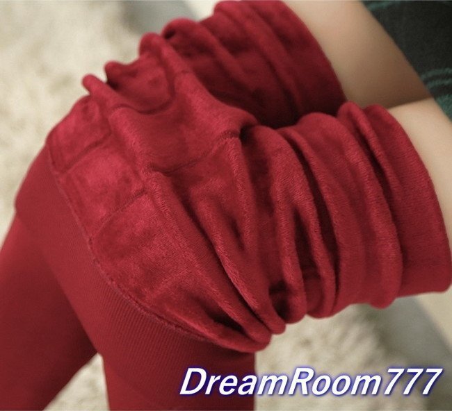 極暖!レディース 裏起毛 厚手 レギンス 【K-018 ワインレッド】パンツ 防寒 秋冬 あったか スパッツ タイツ スキーウェアー インナー拍卖