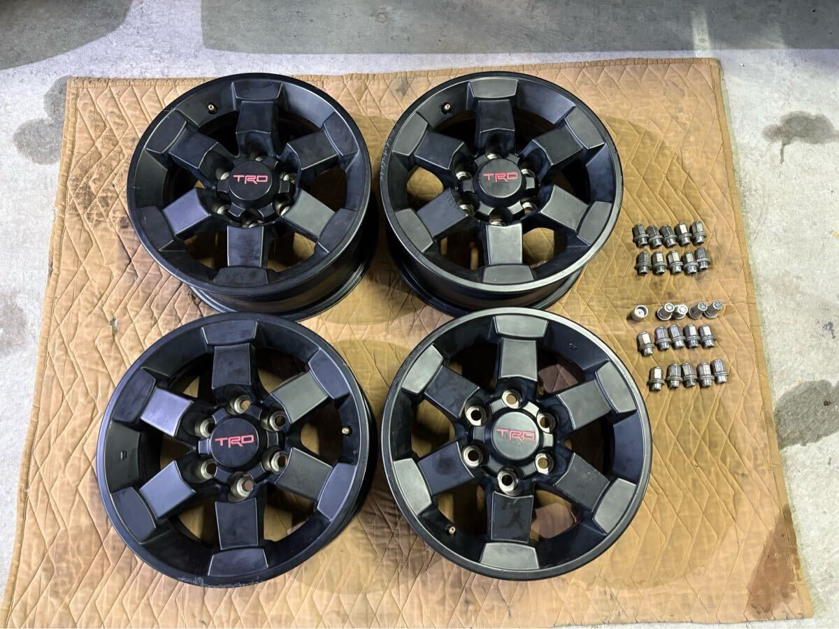 埼玉発 中古 USトヨタ TRD ホイール16インチ 4本 7.5j +15 6H FJクルーザー ハイラックス プラド タコマ ハイエース拍卖