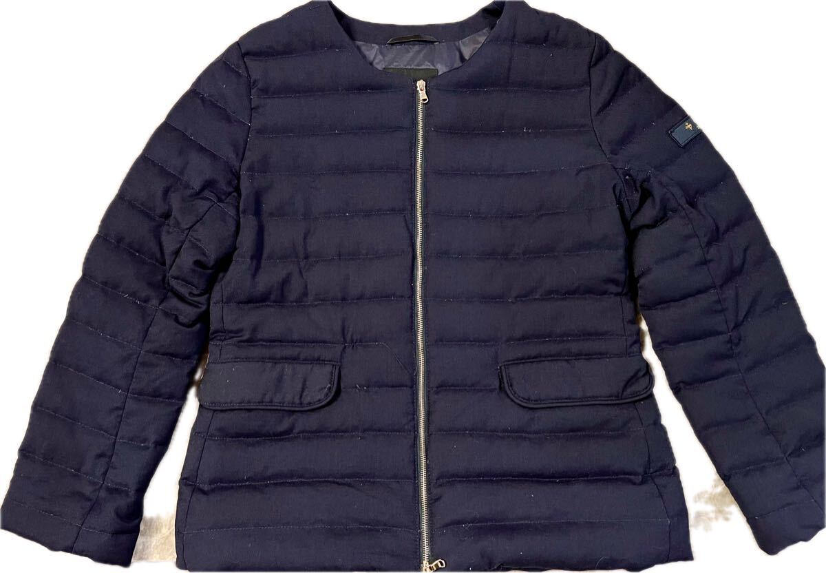 TATRAS タトラス LTA19A4648 SPINOSA スピノサ ノーカラー ウール ダウンジャケット サイズ1 ネイビー系 19AW ダウンジャケット 軽量拍卖