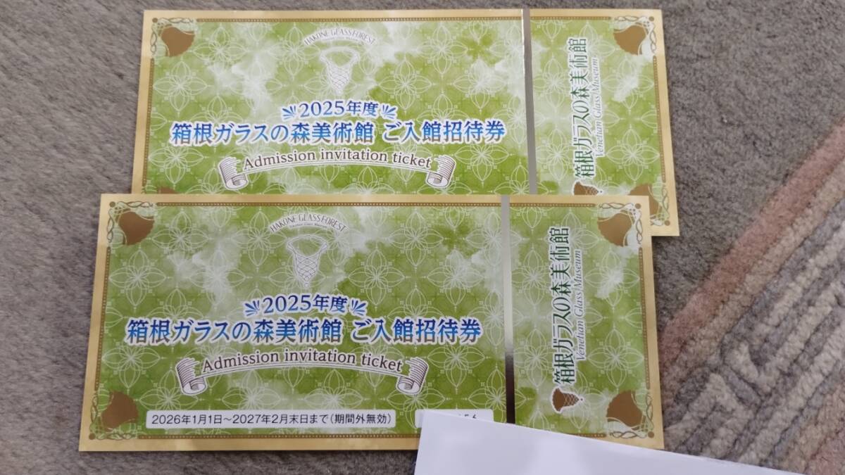 箱根ガラスの森美術館 入館招待券 2枚セット拍卖
