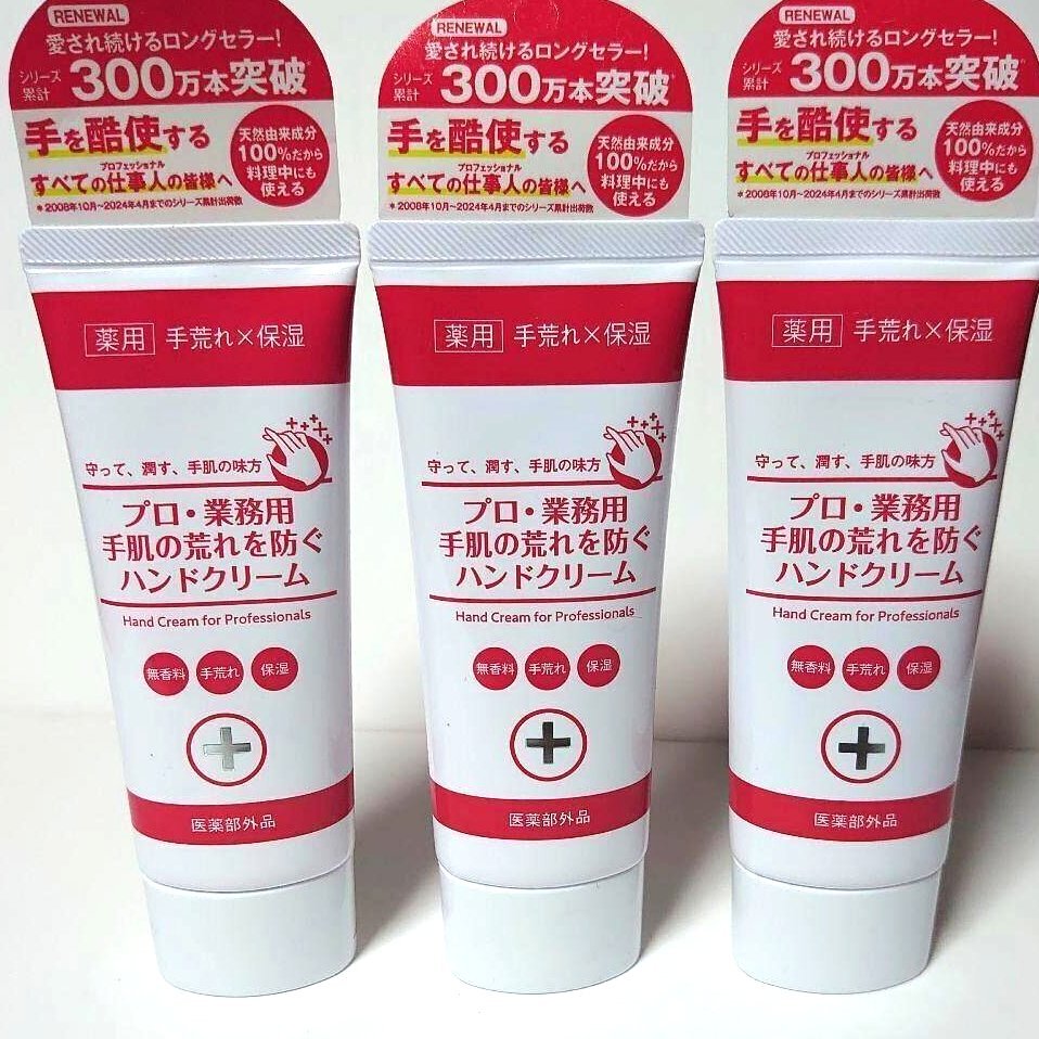 即決 3個 プロ 業務用 手肌の荒れを防ぐハンドクリームN 60g×3本 医薬部外品 無香料 手荒れ保湿 薬用 新品未開封 ヤーマン拍卖