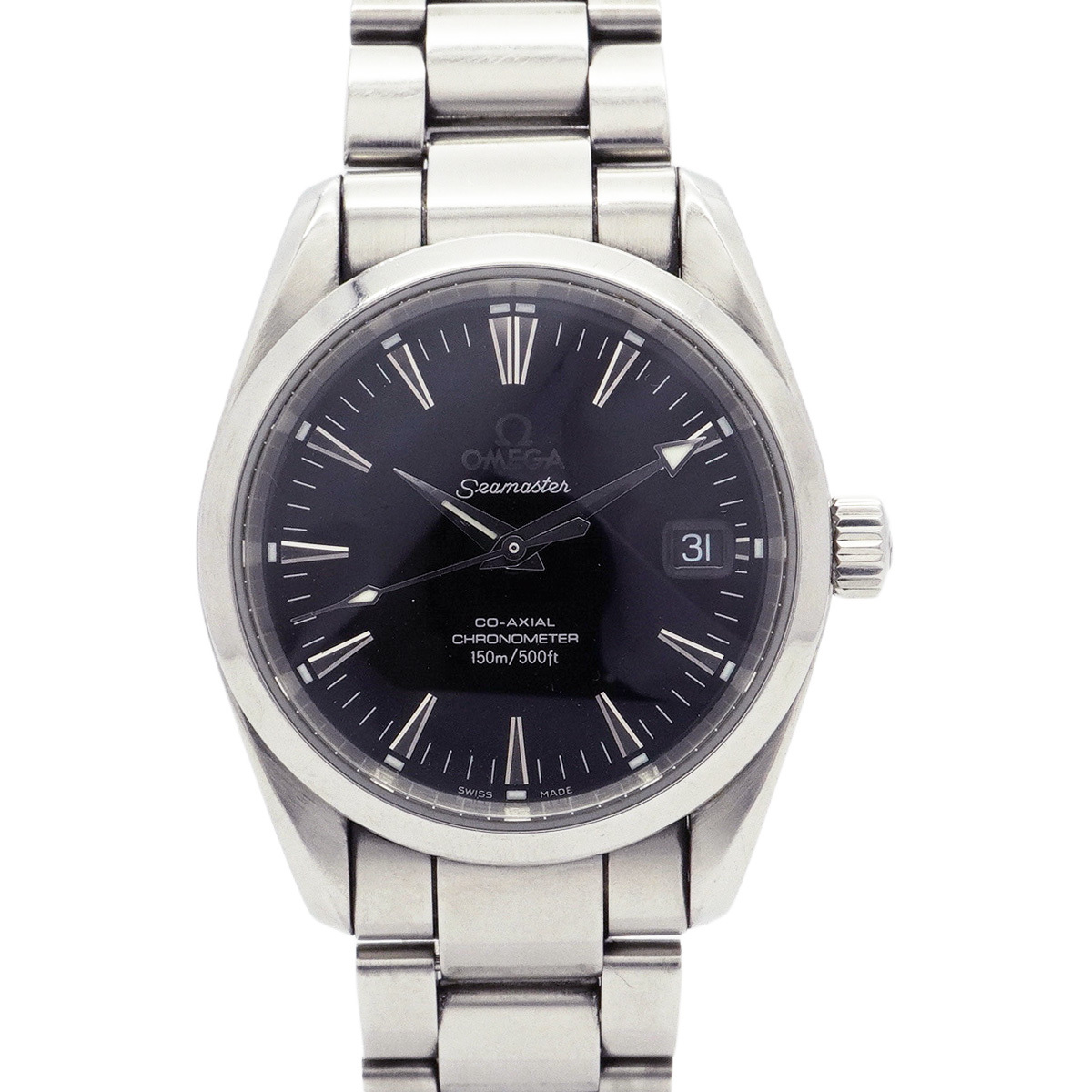 【5wwp0073】オメガ シーマスター 2504.50 黒文字盤【中古】腕時計 メンズ拍卖