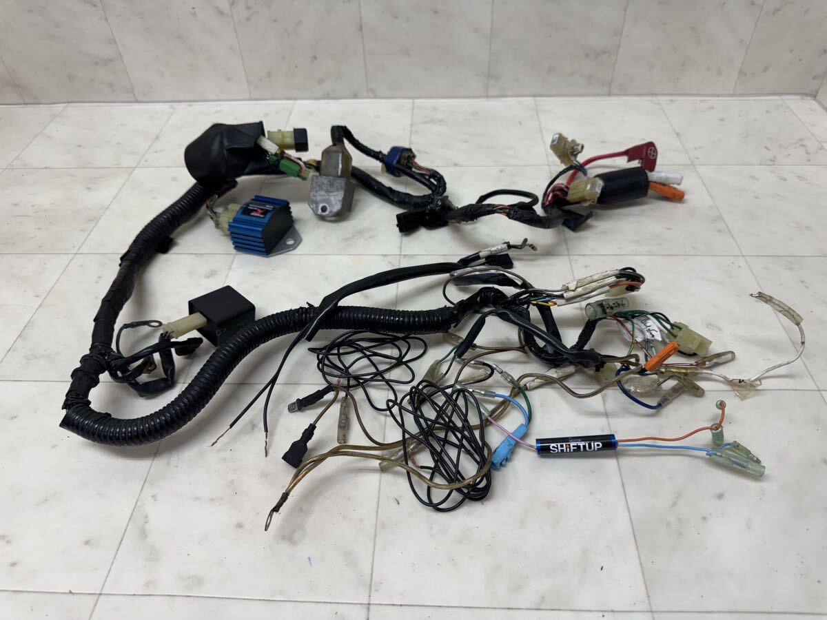 エイプ100で使用 純正 ハーネス タイプD 全波整流 直流 バッテリー仕様 実働車デイトナCDI 外し HC07 APE50 XR100 XR50 NSR50 NSF100拍卖