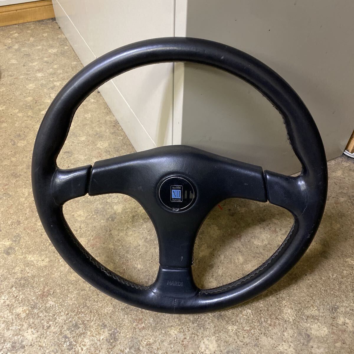 NARDI ナルディ ステアリング GARA3 ガラ3 ブラックレザー 当時物 36φ 割と美品拍卖
