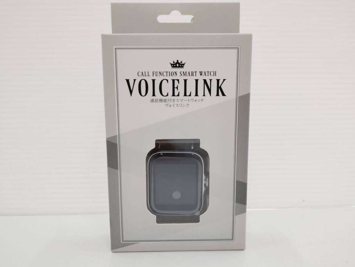 【美品】VOICE LINK 通話機能付き スマートウォッチ USB充電式 グレー 箱付き 取説付 動作未確認拍卖