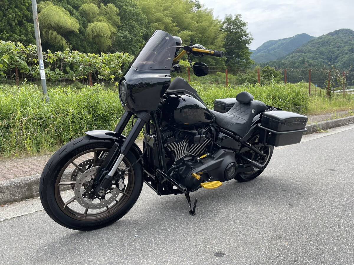 ハーレーダビッドソン用カーボンハードサドルバッグソフテイル18-25FXLRS拍卖