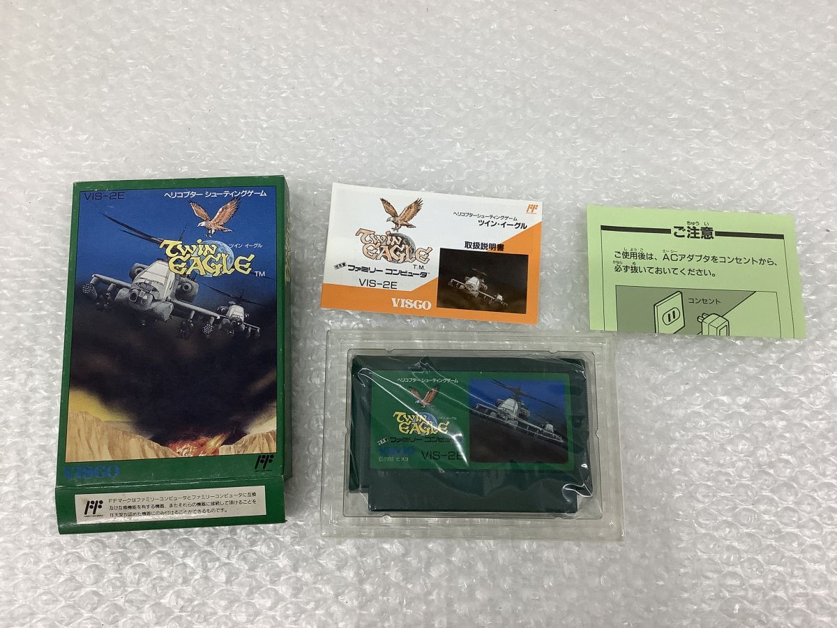 DB581-60【④未使用 レアFCゲームソフト】ファミコン ツインイーグル Twin EAGLE VISGO/店舗デッドストック/説明書箱付きt拍卖