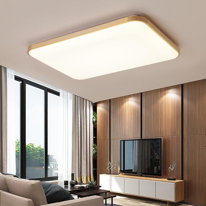 新作シーリングライト LED 調光調色 リモコン付き おしゃれ 北欧 8畳 10畳 天井照明 照明器具 リビング 寝室 長方形 ゴールド 65*43cm拍卖