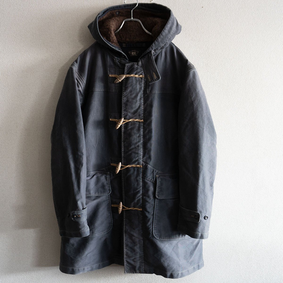 【名作】RRL【WARSPITE DEFFLE COAT】L ジャングルクロス ダッフルコート ダブルアールエル 25111289拍卖