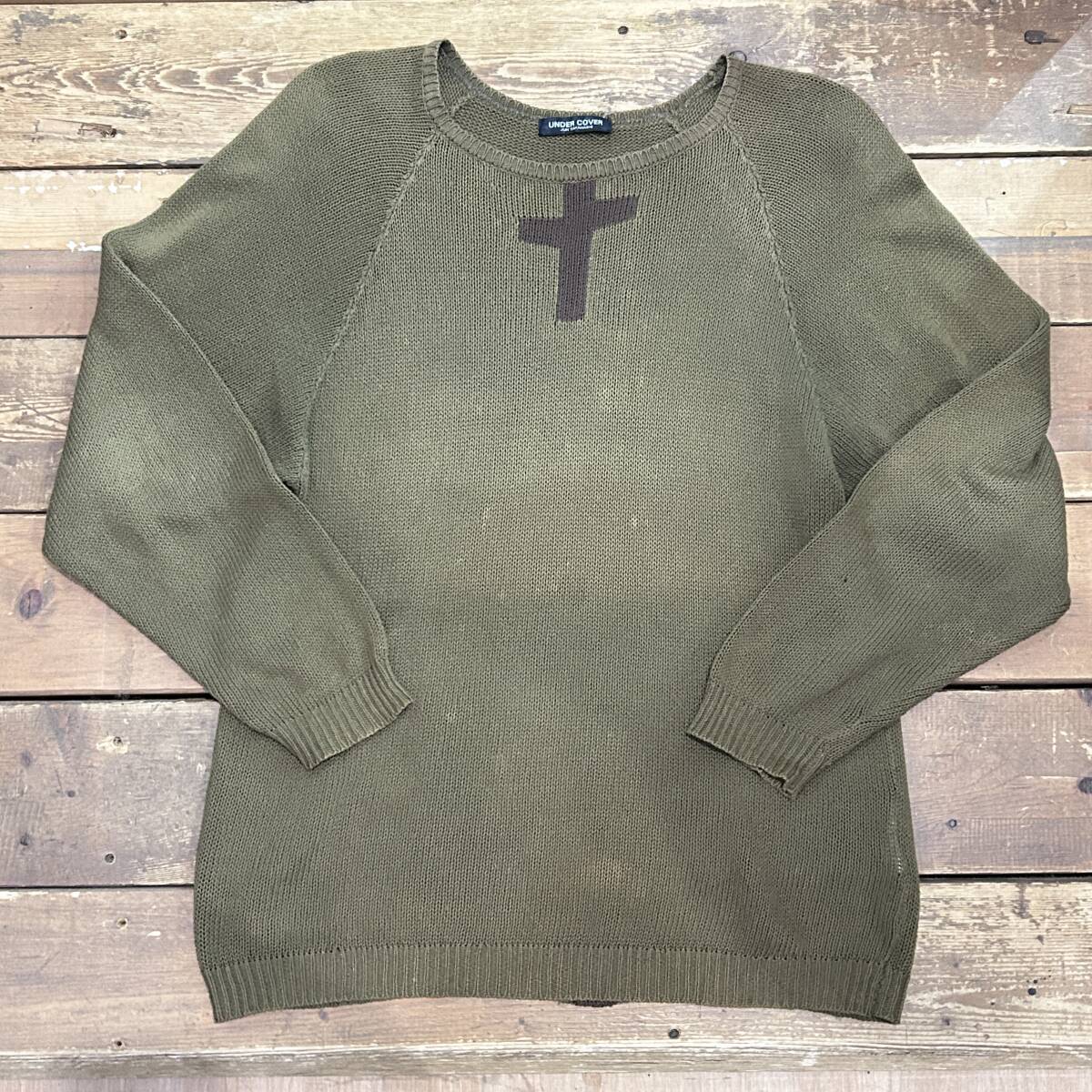 オリジナル UNDER COVER / アンダーカバー 96SS クロスニット UC-6S-KN-02 カーキ ARCHIVE USED拍卖