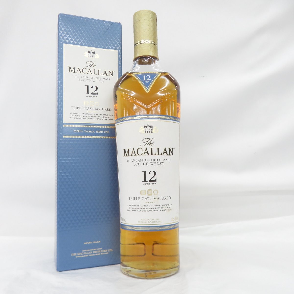 【未開栓】The MACALLAN ザ・マッカラン 12年 トリプルカスク ウイスキー 700ml 40% 箱付 11984646 1205拍卖