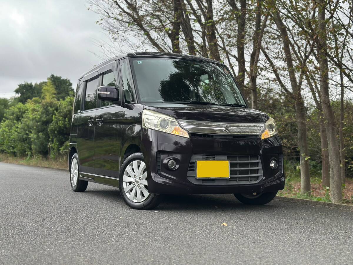 スズキ スペーシア カスタム グレード XS 平成26年 車検日令和9年1月まで DBA-MK32S 拍卖