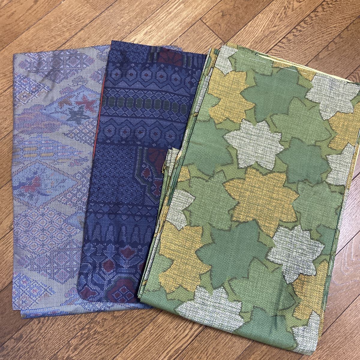 A 紬3枚セット まとめ売り 正絹 大島紬 着物 和服 和装 リメイク 生地拍卖