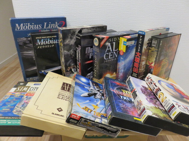中古PCゲ-ムソフトまとめ売りwindowsメビウスリンク大戦略シークエンスパラディウムD-DAYスカイターゲット火星計画ヴァンテージマスター拍卖