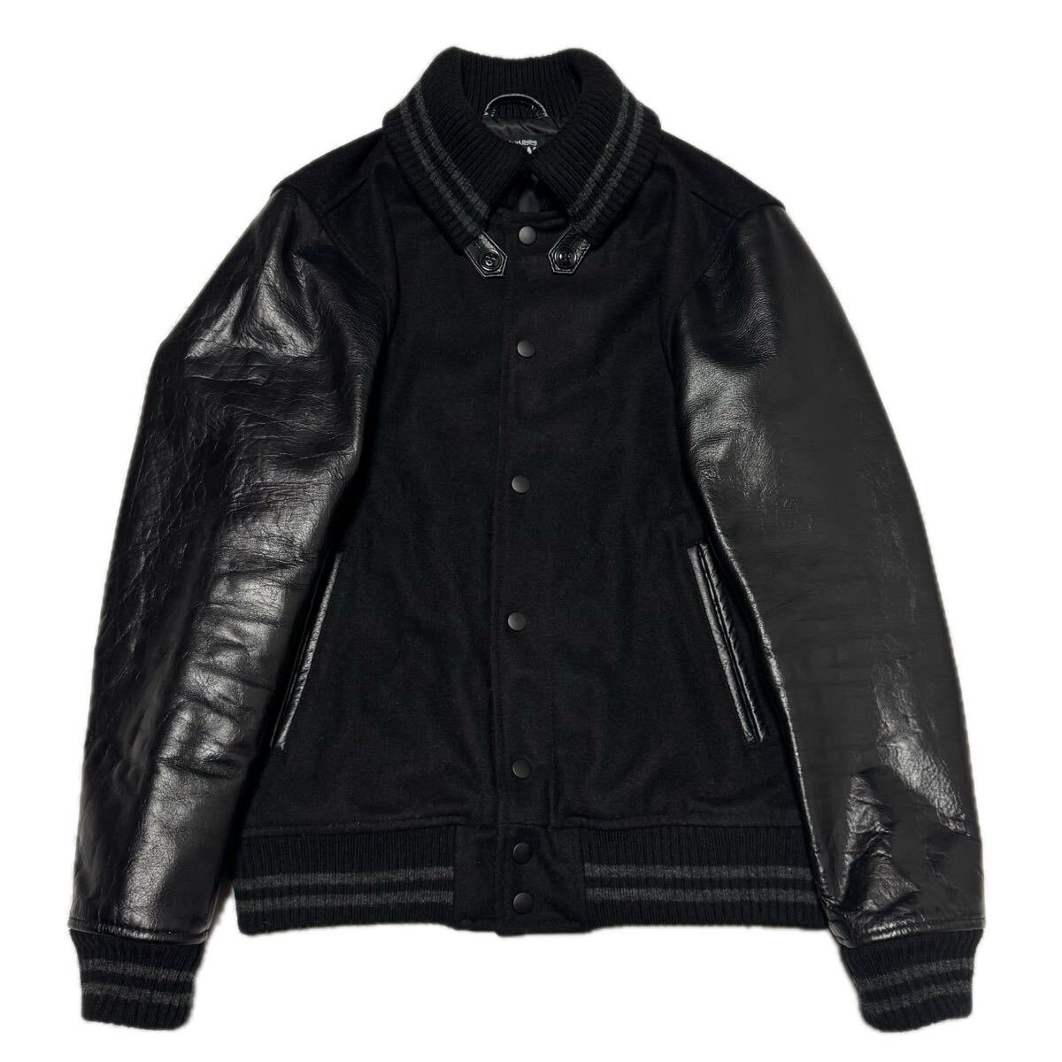 逸品【BEAMS ビームス】ドンキージャケット/袖レザー スタジャン/ジャケット ブルゾン拍卖