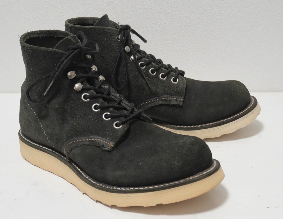 2003年 REDWING 8174 スエード 黒 6D 24cm レッドウィング プレーントゥ拍卖