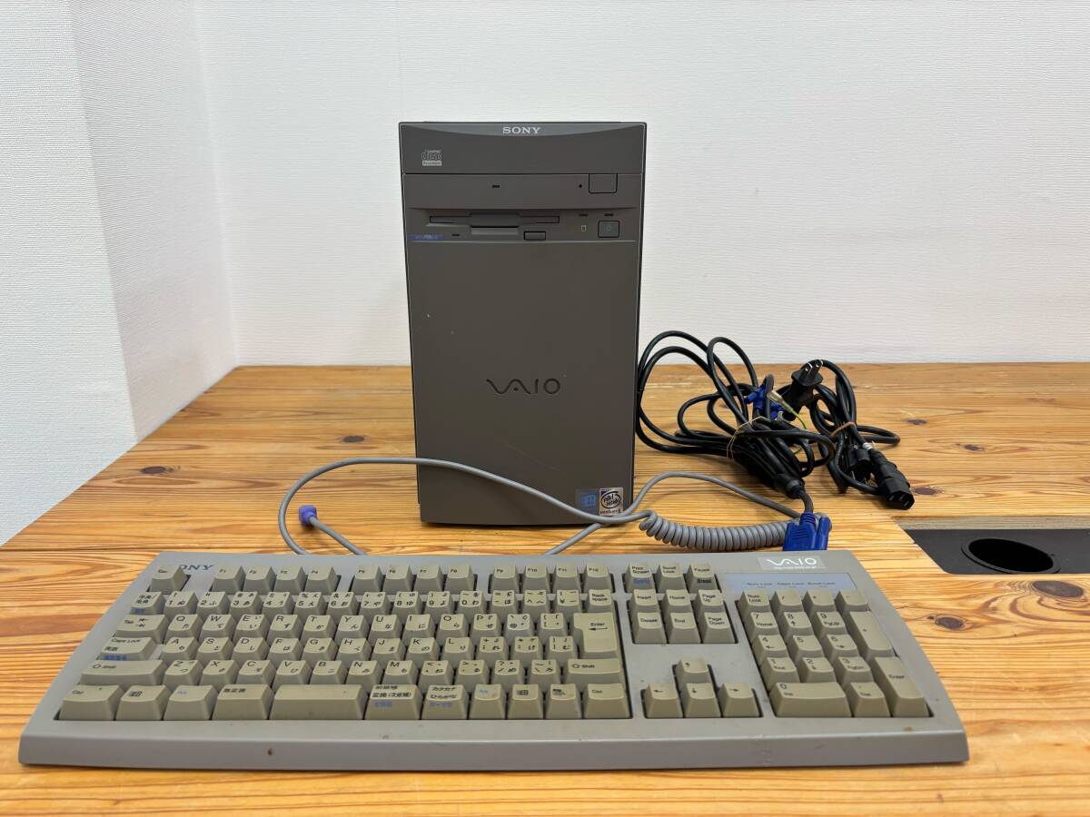 S2-13【鴇】☆通電確認済み☆ SONY ソニー PERSONAL COMPUTER VAIO PCV-S600 キーボード コンセント付 PC関連 パソコン 現状品拍卖