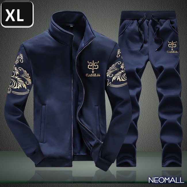 【人気商品】メンズセットアップ 上下セット ☆238 ネイビー XLサイズ ジャージ スウェット お兄系 部屋着 おしゃれ拍卖