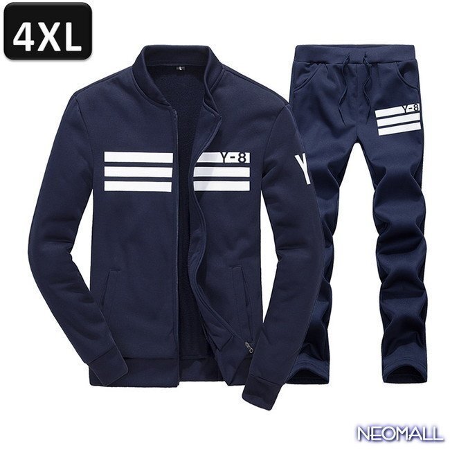 【人気商品】メンズセットアップ 上下セット ☆239 ネイビー 4XLサイズ ジャージ スウェット お兄系 部屋着 おしゃれ拍卖