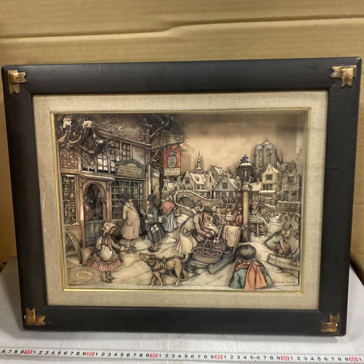 シャドーボックス 完成品 ANTON PIECK 壁掛けインテリア 雑貨 アート 海外製品 街並み 置物 オブジェ インテリア 壁飾り 拍卖