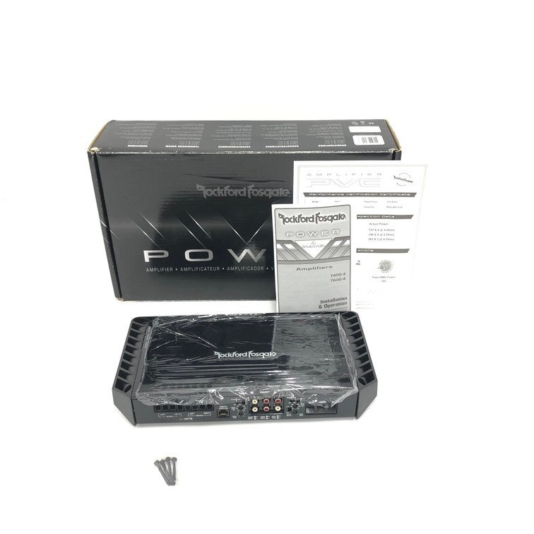 Rockford Fosgate ロックフォード フォズゲート パワーアンプ T600-4 通電未確認 箱付き【DLAA2016】拍卖
