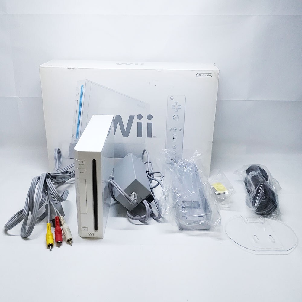 05916【中古品】Wii 本体あり 箱付き RVL-S-WA(JPN)ホワイト Wiiリモコンなど欠品 任天堂 家庭用ゲーム機 テレビゲーム Nintendo ウィー拍卖