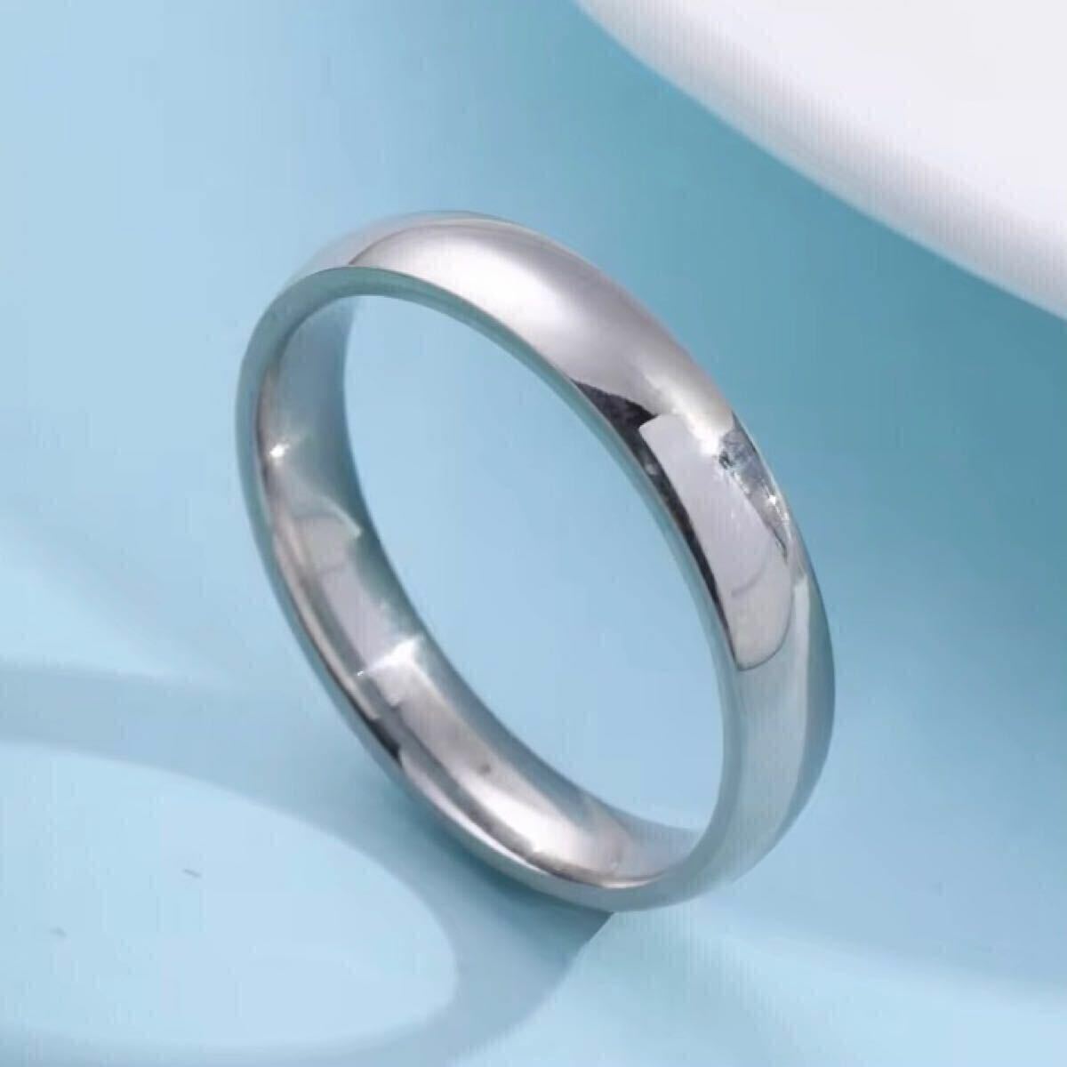 新品 25号 ステンレスリング 4mm シルバー 銀 ユニセックス 金属アレルギー シンプル ステンレス 高品質 結婚指輪 13号〜25号 送料無料拍卖