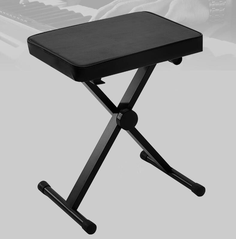 ピアノ椅子 キーボードベンチ 折畳 高調節3段可 座面厚7CMクッション 座椅子 折りたたむ椅子 拍卖