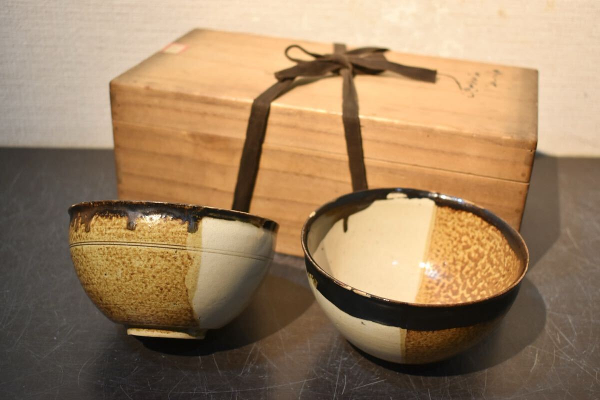 【GE】E804【コレクター所蔵品】仁清 茶碗一双/日本美術 茶道具 骨董品 時代品 美術品 古美術品 ba拍卖