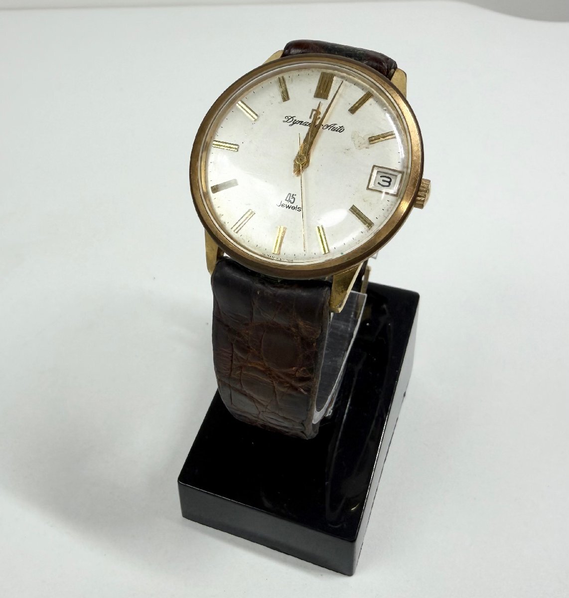 【中古品】RICOH DYNAMATIC AUTO 45石 リコー ダイナミックオート メンズ 腕時計 自動巻き レザーベルト st12-14拍卖