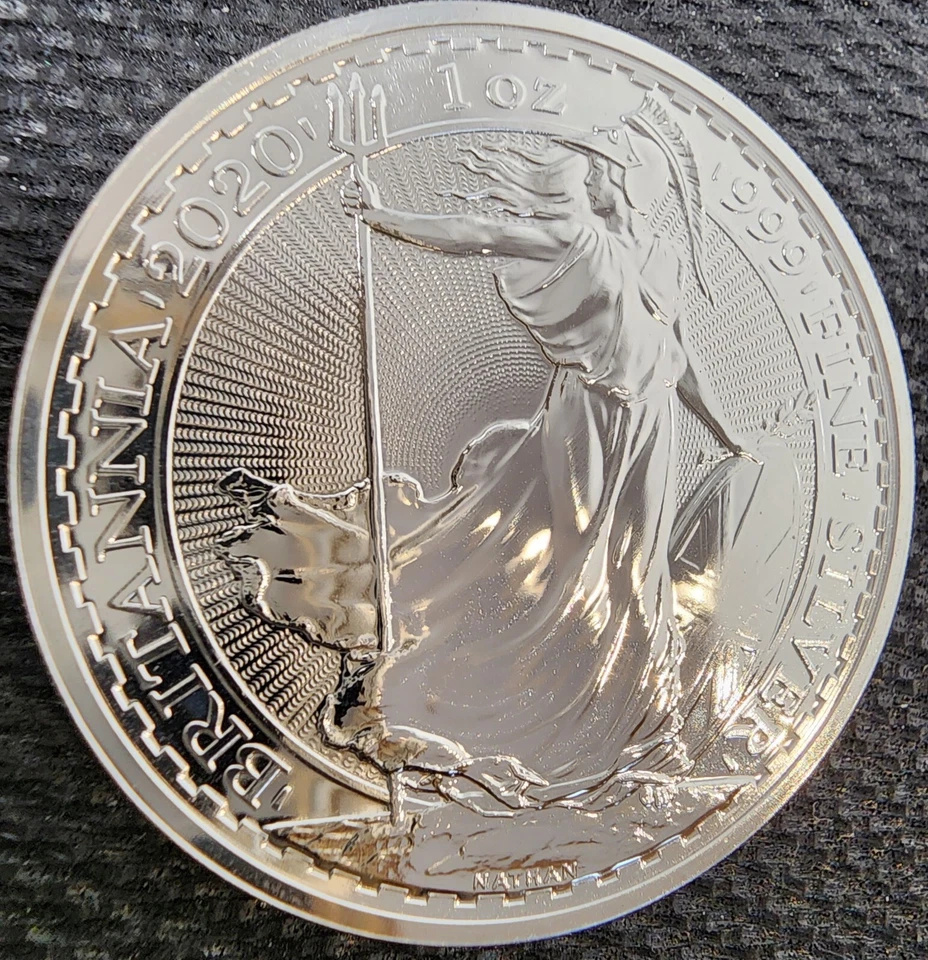 1円スタート!2020年 イギリス 1オンス シルバー ブリタニア .999 純銀 -BU拍卖