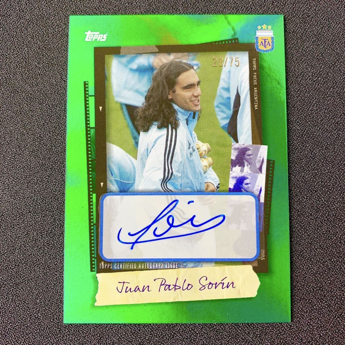 1円スタート【Juan Pablo Sorin】75シリ 直筆サインカード Topps Argentina Focus Auto ソリン アルゼンチン レジェンド Snapshots拍卖