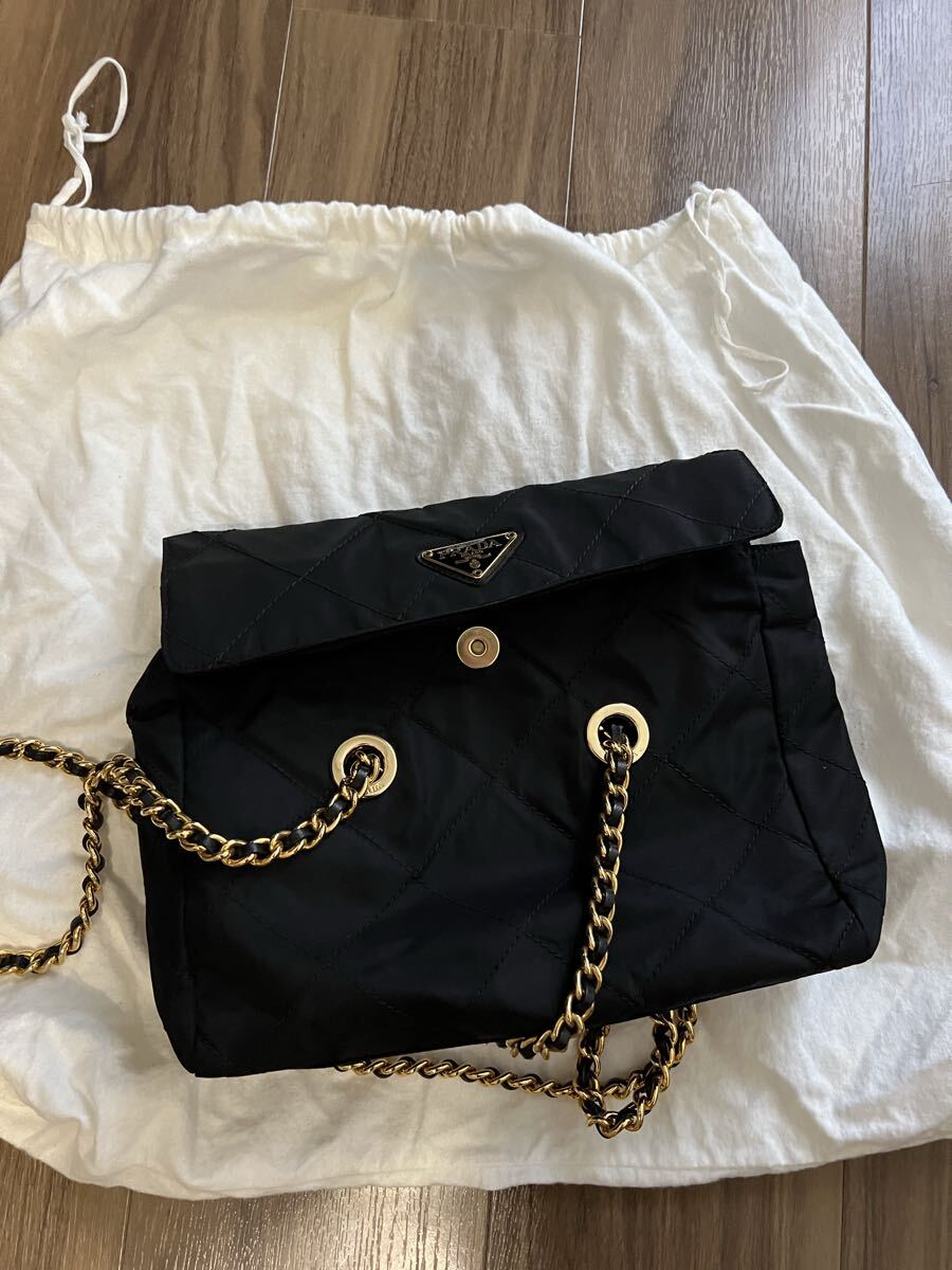 PRADA プラダ ショルダーバッグ キルティング ナイロン拍卖