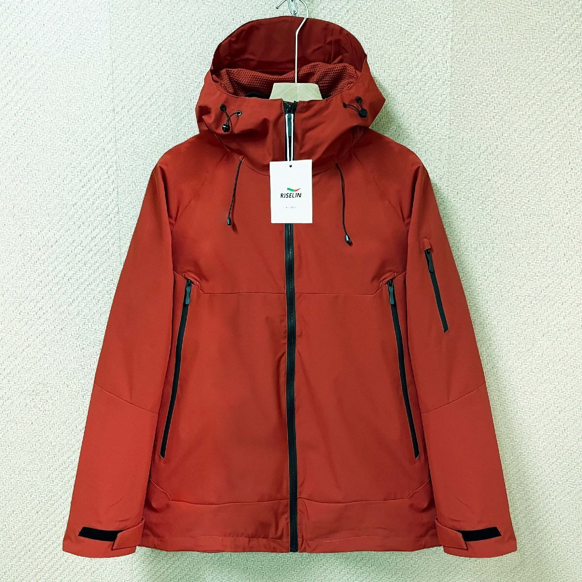 個性ヨーロッパ製※定価8万◆ブルガリア発※RISELIN ジャケット シンプル 切替 マウンテンパーカー ライナー取り外し可 日常着 春秋 L/48拍卖