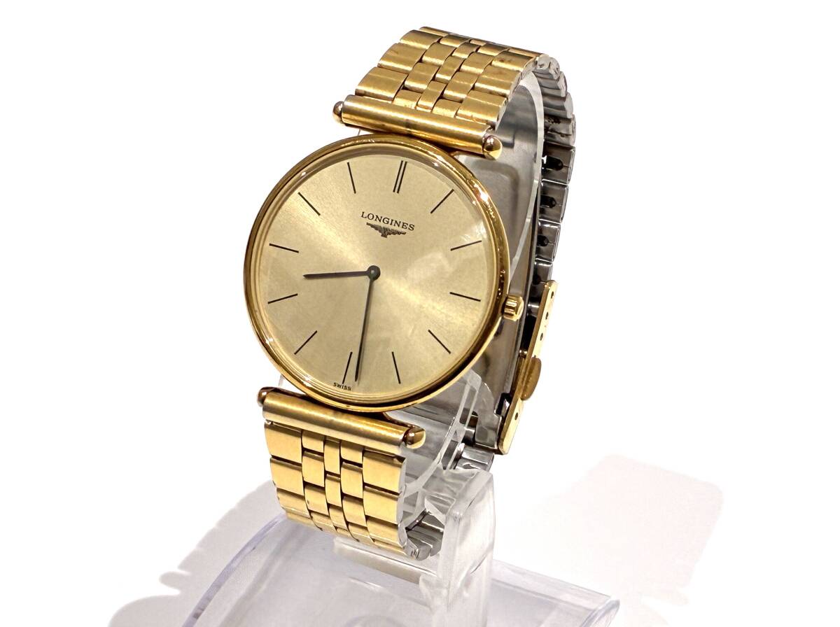 (TYO4102)LONGINES ロンジン L4.635.2 グランドクラシック 腕時計 クォーツ ゴールド文字盤 ※動作未確認 裏蓋 記念刻印あり拍卖