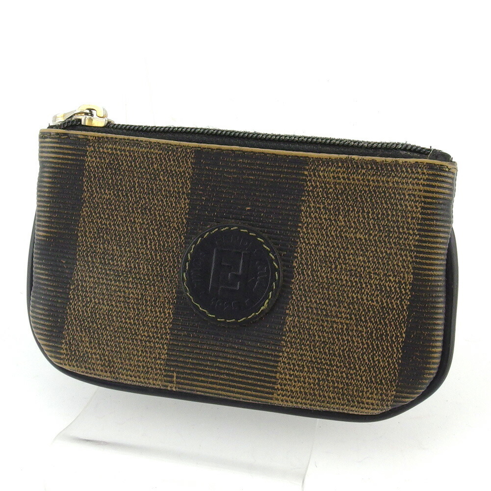 【30%OFFクーポン】フェンディ FENDI コインケース ペカン ブラック ベージュ ゴールド レディース 中古拍卖