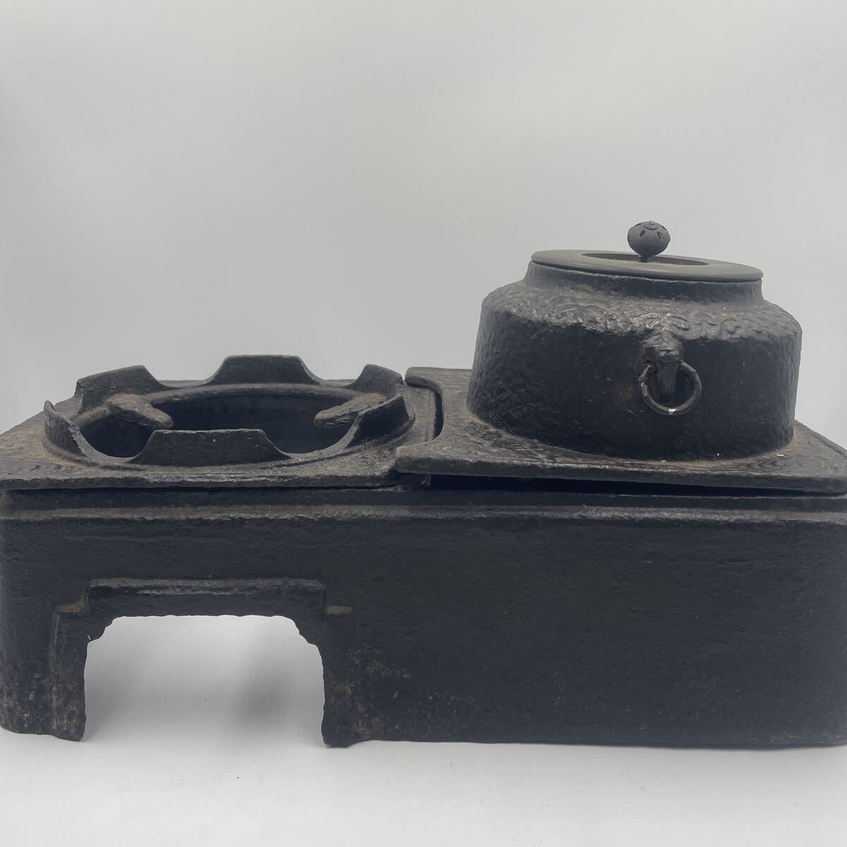 長火鉢用 鋳物製 燗銅壺 どうこう 五徳 茶器 茶道具 アンティーク レトロ コレクション拍卖