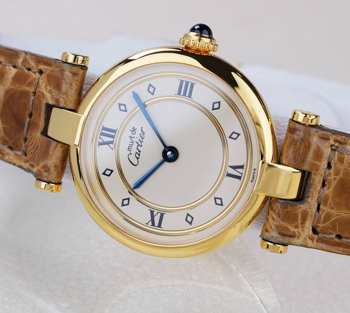 美品 カルティエ マスト ヴァンドーム ゴールドリング ローマン SM Cartier 拍卖