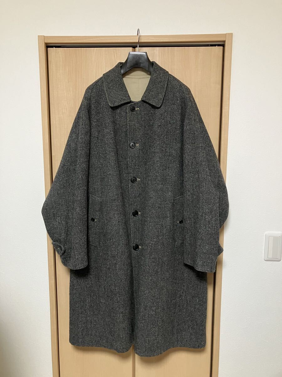 【一枚袖】 Burberry バーバリー リバーシブル ツイード コート拍卖