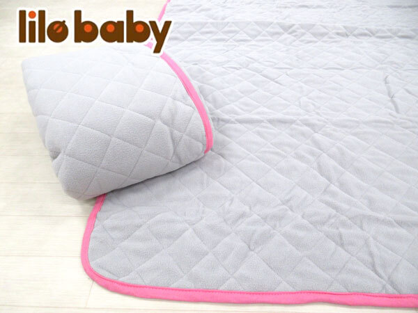 送料300円(税込)■ze036■リルイベイビー 吸湿発熱マイクロフリース お遊びプレイマット 正方形 2点(柊)【シンオク】拍卖