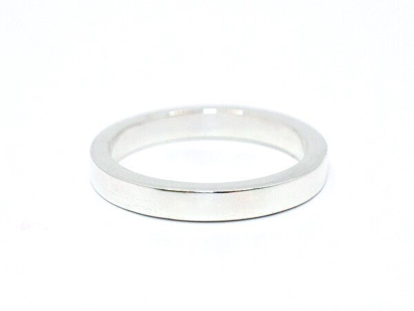 指輪 リング 925 Silver プレーン 光沢 平打ち 細身 華奢 シンプル スタイリッシュ ジュエリー/シルバー/11号/1円スタート/AY拍卖