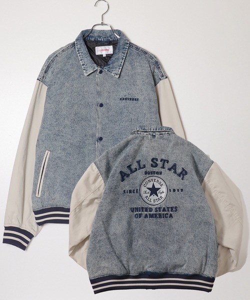 「CONVERSE」 スタジャン M ケミカルウォッシュ メンズ拍卖