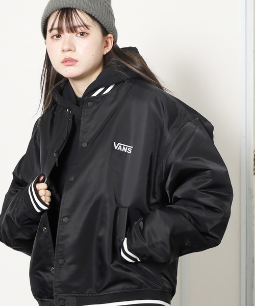 「VANS」 スタジャン M ブラック×ホワイト メンズ拍卖