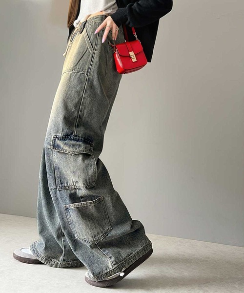 「Java」 カーゴパンツ MEDIUM ブルー レディース拍卖