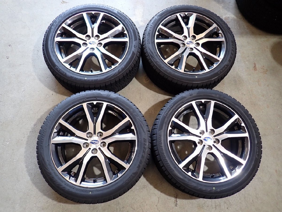 YS21016【送料無料205/50R17】スバル純正 インプレッサスポーツ純正 BS 中古スタッドレス ★17×7J 100/5H ET55★1円スタート拍卖