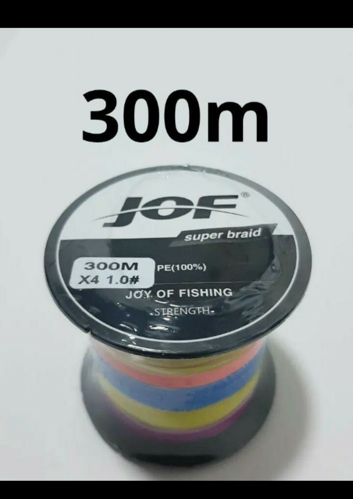 4本編み PE ライン 1号 マルチカラー 300m 20b 釣り糸 JOF、拍卖